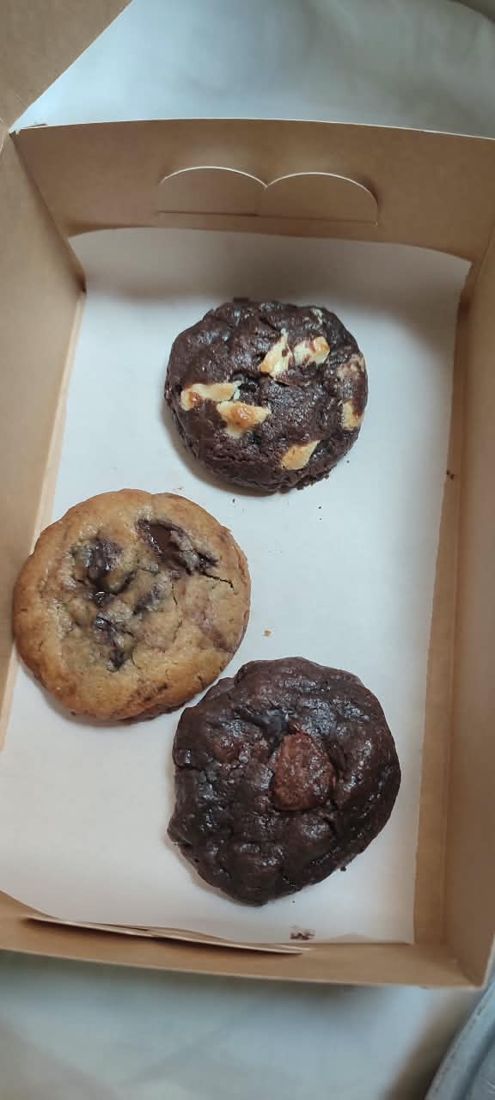The Trio box with one of each flavor